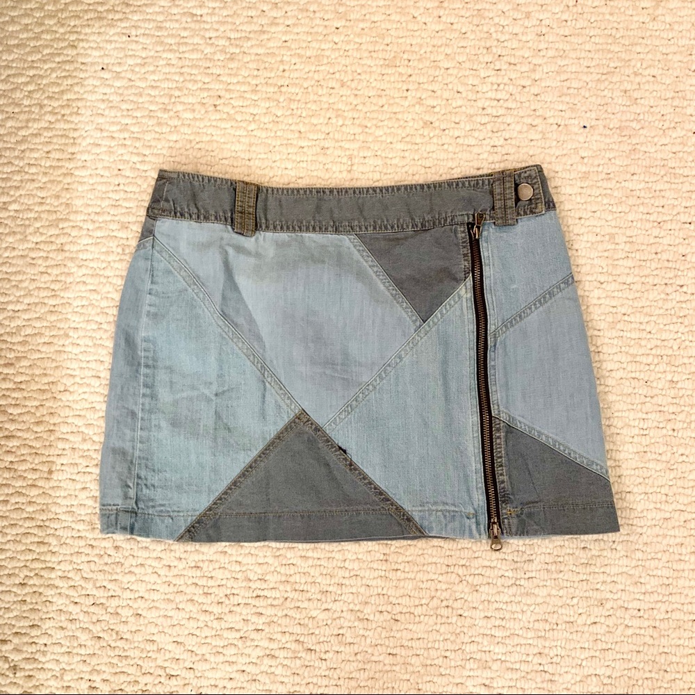 Patchwork Mini Skirt - image 1